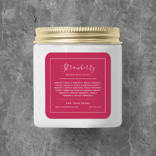 White Border Custom Colour Ingredients List Label