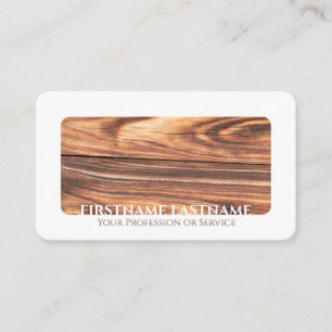White border tree wood interior design elegant business card