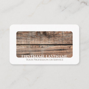 White border tree wood interior design elegant business card