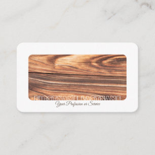 White border tree wood interior design elegant business card
