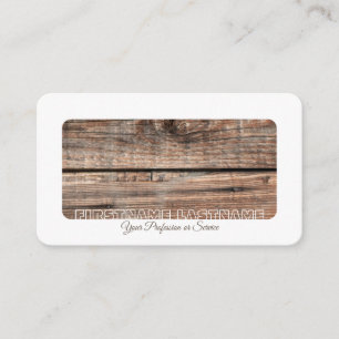 White border tree wood interior design elegant business card
