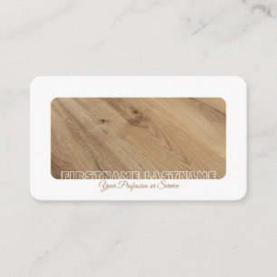 White border tree wood interior design elegant business card