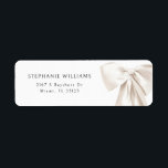 White Bow Bridal Shower Return<br><div class="desc">White Bow Bridal Shower Return label</div>