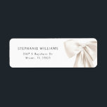 White Bow Bridal Shower Return<br><div class="desc">White Bow Bridal Shower Return label</div>