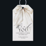 White Bow Favours Bridal Shower Thank You  Gift Tags<br><div class="desc">Add a Romantic Touch with These Elegant White Bow Thank You Tags. Delicately adorned with a graceful white satin bow and a heartfelt message — “Thank you” and “For making today so special” — these favour tags bring timeless charm to your celebration. Ideal for bridal showers, weddings, baby showers, or...</div>