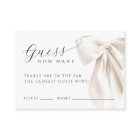 White Bow Guess How Many Game Card
