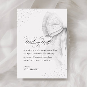 White Bow Pearls Wishing Well Bridal Shower