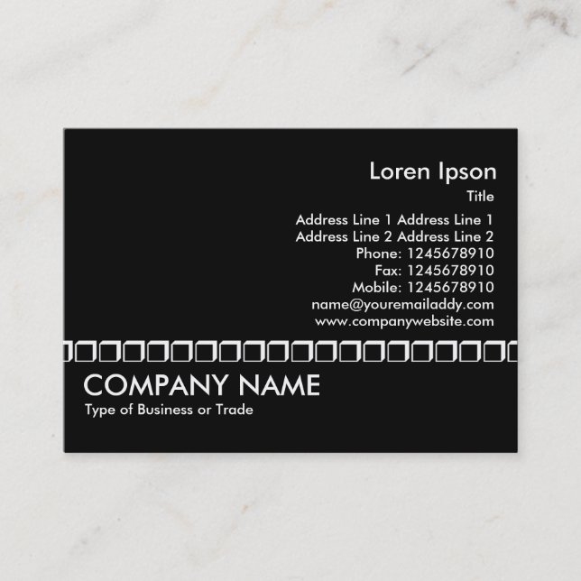 White Box Line - Black Business Card (Front)