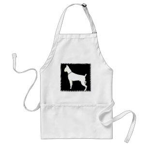 White boxer apron