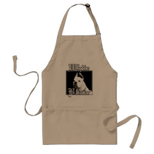 White boxer apron
