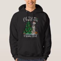 White Boxer Christmas Lights Funny Pajama Dog Love