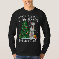 White Boxer Christmas Lights Funny Pajama Dog Love