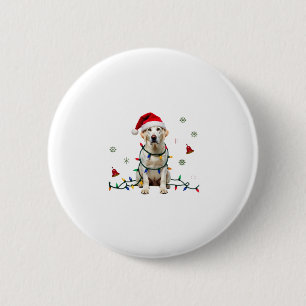 White Boxer Dog Ugly Christmas Sweater Funny Xmas  2 Inch Round Button