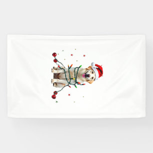 White Boxer Dog Ugly Christmas Sweater Funny Xmas  Banner