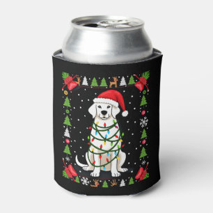 White Boxer Dog Ugly Christmas Sweater Funny Xmas Can Cooler