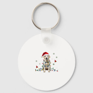 White Boxer Dog Ugly Christmas Sweater Funny Xmas  Keychain