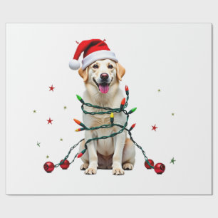 White Boxer Dog Ugly Christmas Sweater Funny Xmas Wrapping Paper
