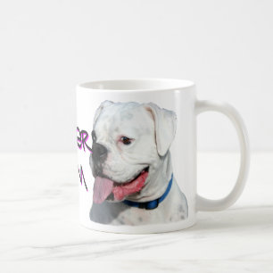 White Boxer Mom mug