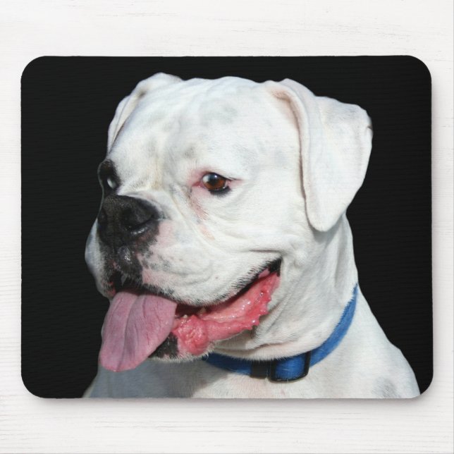 White Boxer mousepad (Front)
