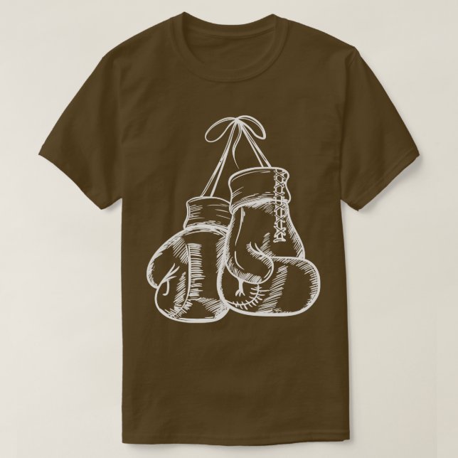 White Boxing Gloves T-Shirt (Design Front)