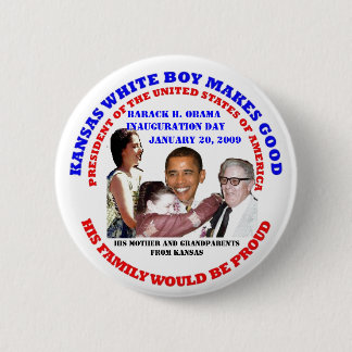WHITE BOY MAKES GOOD. 2 INCH ROUND BUTTON