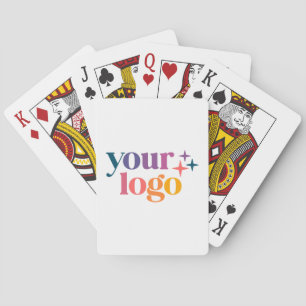 White Branded Modern Custom Logo Playing Cards
