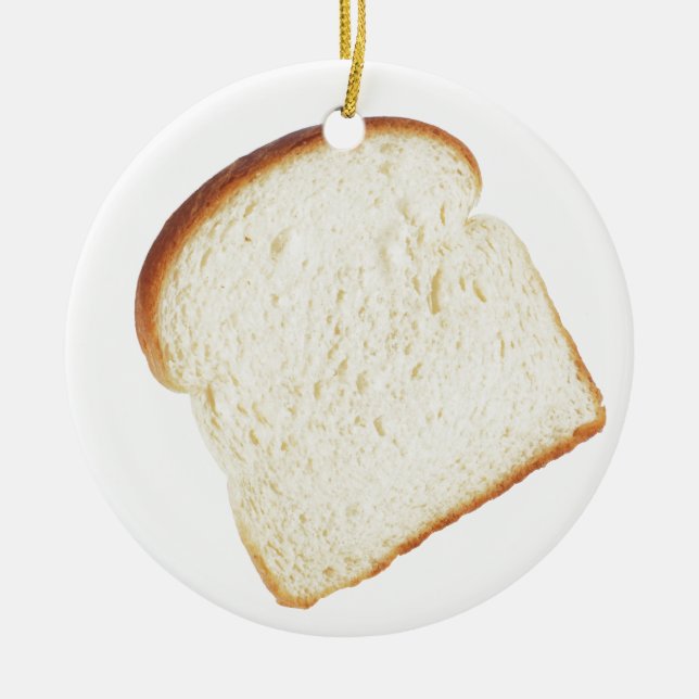 White Bread Ceramic Ornament (Front)