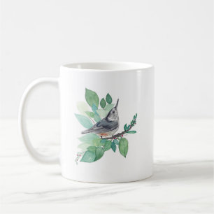 White Breasted Nuthatch Bird Art Coffee Mug