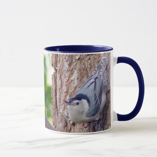 White breasted Nuthatch Bird Mug (Right)