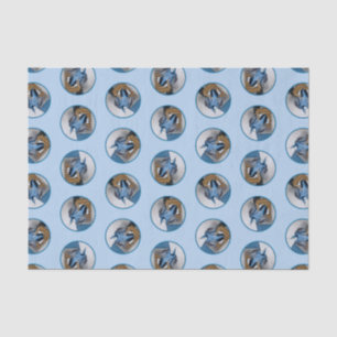 White-Breasted Nuthatch Flying Original Photo Tissue Paper