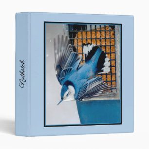 White-Breasted Nuthatch in Snow - Original Photo Binder