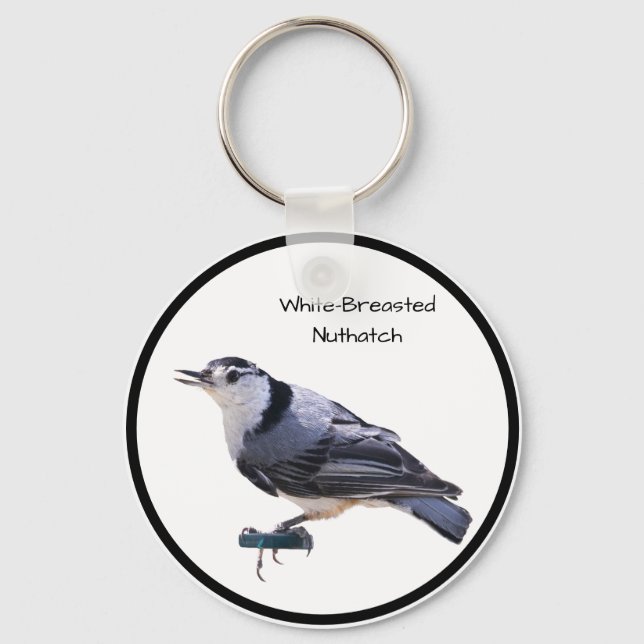 White-Breasted Nuthatch Keychain (Front)