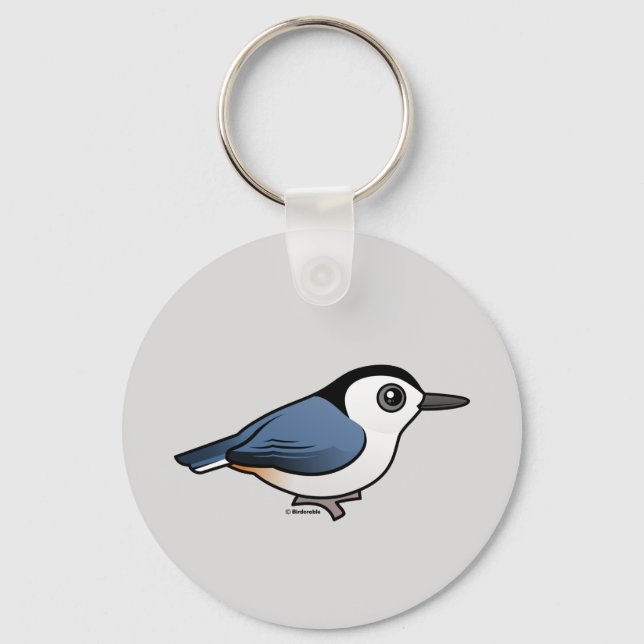 White-breasted Nuthatch Keychain (Front)