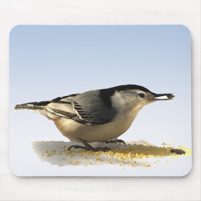 White-breasted Nuthatch Mouse Pad (Front)