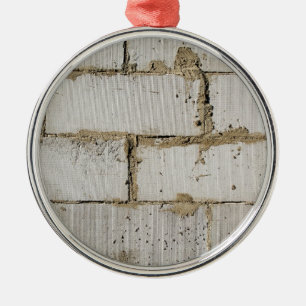 White Brick Metal Ornament