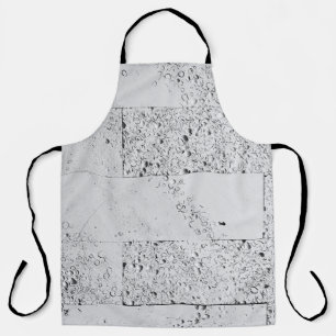 White brick wall apron