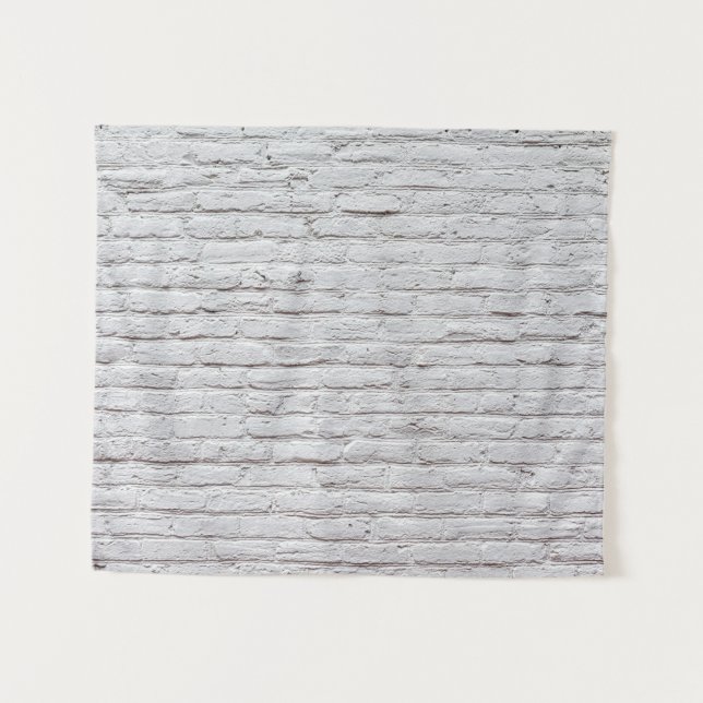 White Brick Wall Background Tapestry (Front (Horizontal))