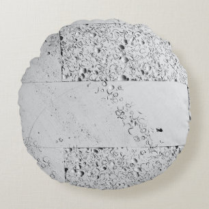 White brick wall round pillow