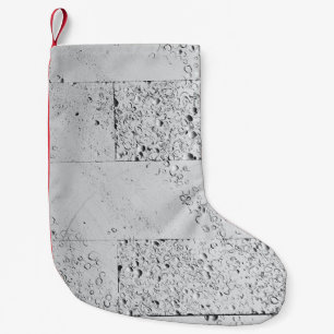 White brick wall small christmas stocking