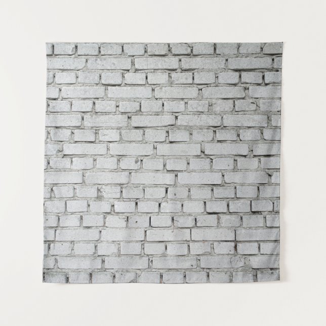 WHITE BRICK WALL TAPESTRY (Front)