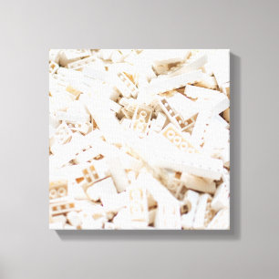 white bricks canvas print