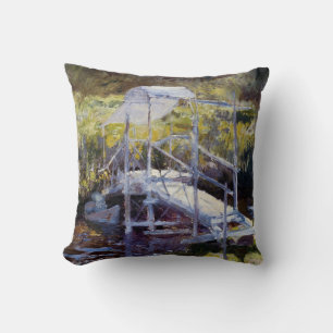 White Bridge by John Twachtman Throw Pillow