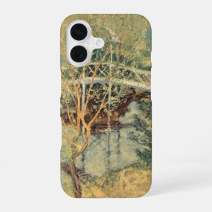White Bridge by Twachtman, Vintage Impressionism iPhone 16 Case