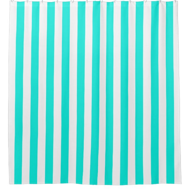 White Bright Aqua Vertical Stripe NL #0 (Front)