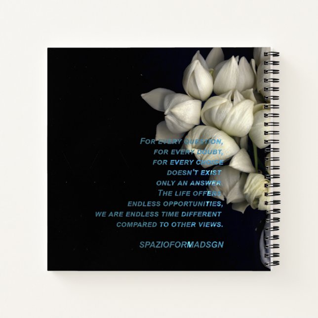 "White broken heart in black" & Doubt Notebook (Back)