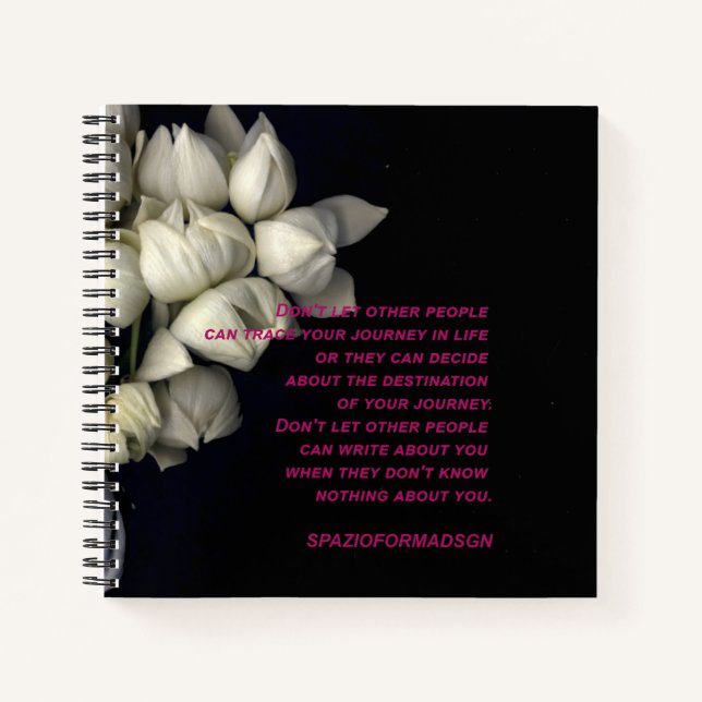 "White broken heart in black" & Journey Notebook (Front)