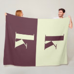 White & brown initial personalized  fleece blanket<br><div class="desc">white and brown initial personalized fleece blanket.</div>