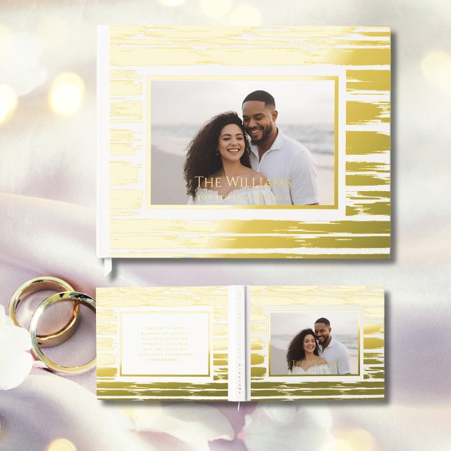 White Brushstrokies Foil Mariage Plage du livre d' (Créateur téléchargé)
