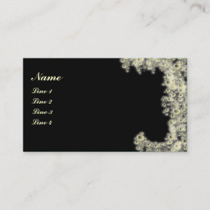White Bubbles Pattern On Black Business Card