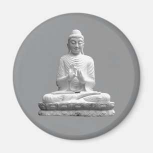 White Buddha Statue Magnet